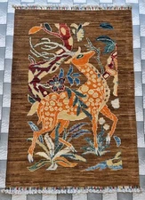 Afghan Handmade Vintage Afghan Historical Traditional Rug  Wool Rug 