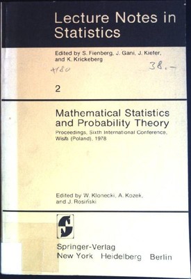 Mathematical statistics and probability theory: proceedings, 6th internationl co