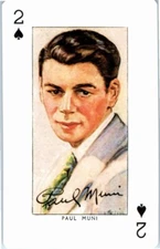 Paul Muni Star of the Silver Screen Hollywood Single Swap Playing Card