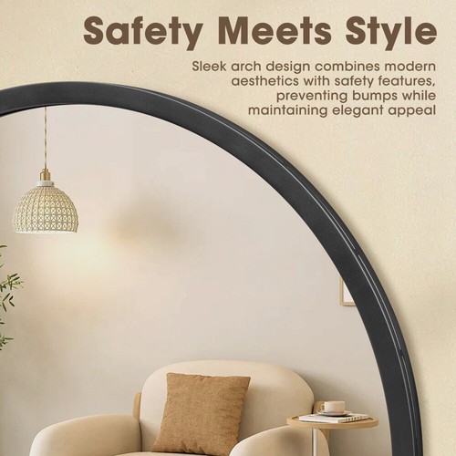 ProPulse Black Full Length Mirror Floor Standing or Wall Mount Makeup Home Decor - Picture 9 of 12