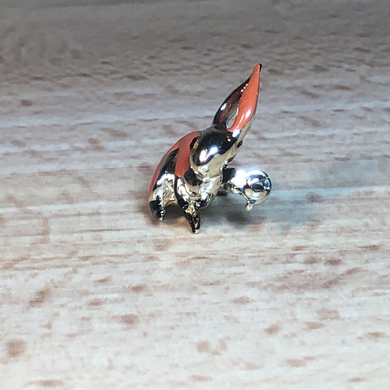 Vintage Easter Rabbit Bunny Ruby Rhinestone Eye E… - image 6