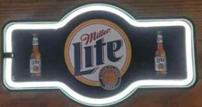 Miller Lite Beer 17" x 10" home decor Led neon Light Sign Man Cave Gift Idea