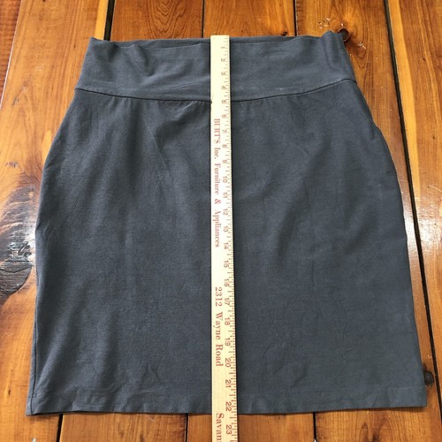 Eileen Fisher Skirt Womens Medium Straight Pull On Stretchy Gray - Picture 7 of 8