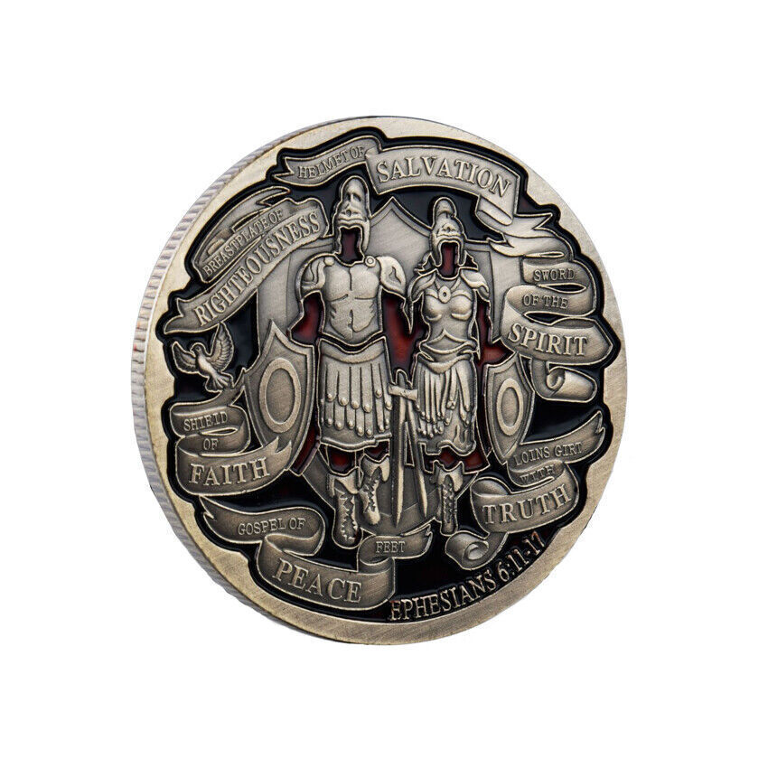 Put on the Whole Armor of God Commemorative Coin Challenge Coin Collection Gift