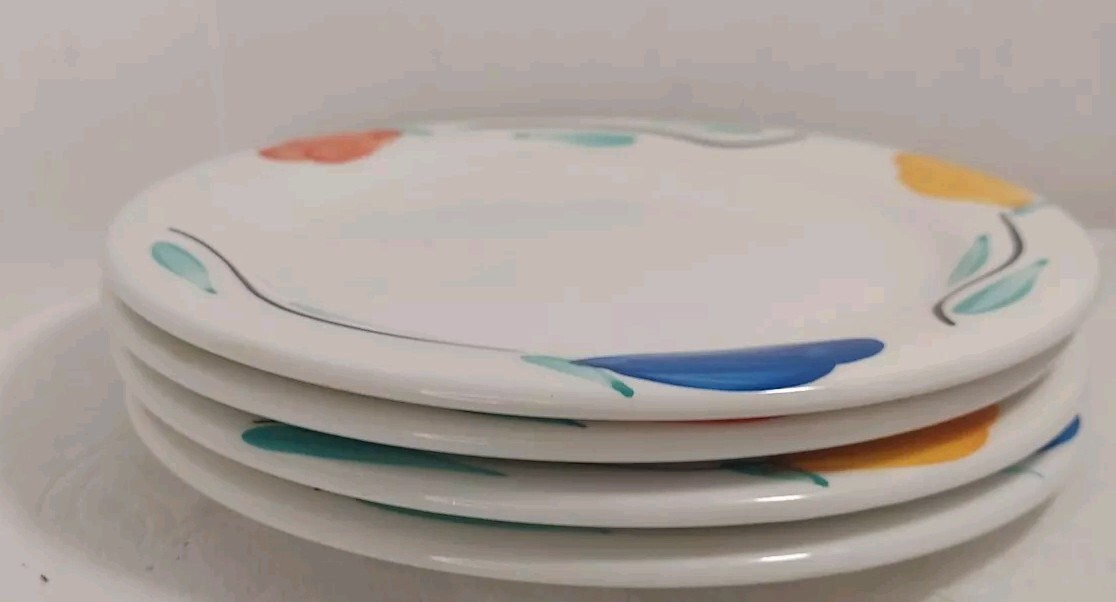 pier one imports Salad Plates Set Of 4 Tulips Pattern Made pier one imports Salad Plates Set Of 4 Tulips Pattern Made
