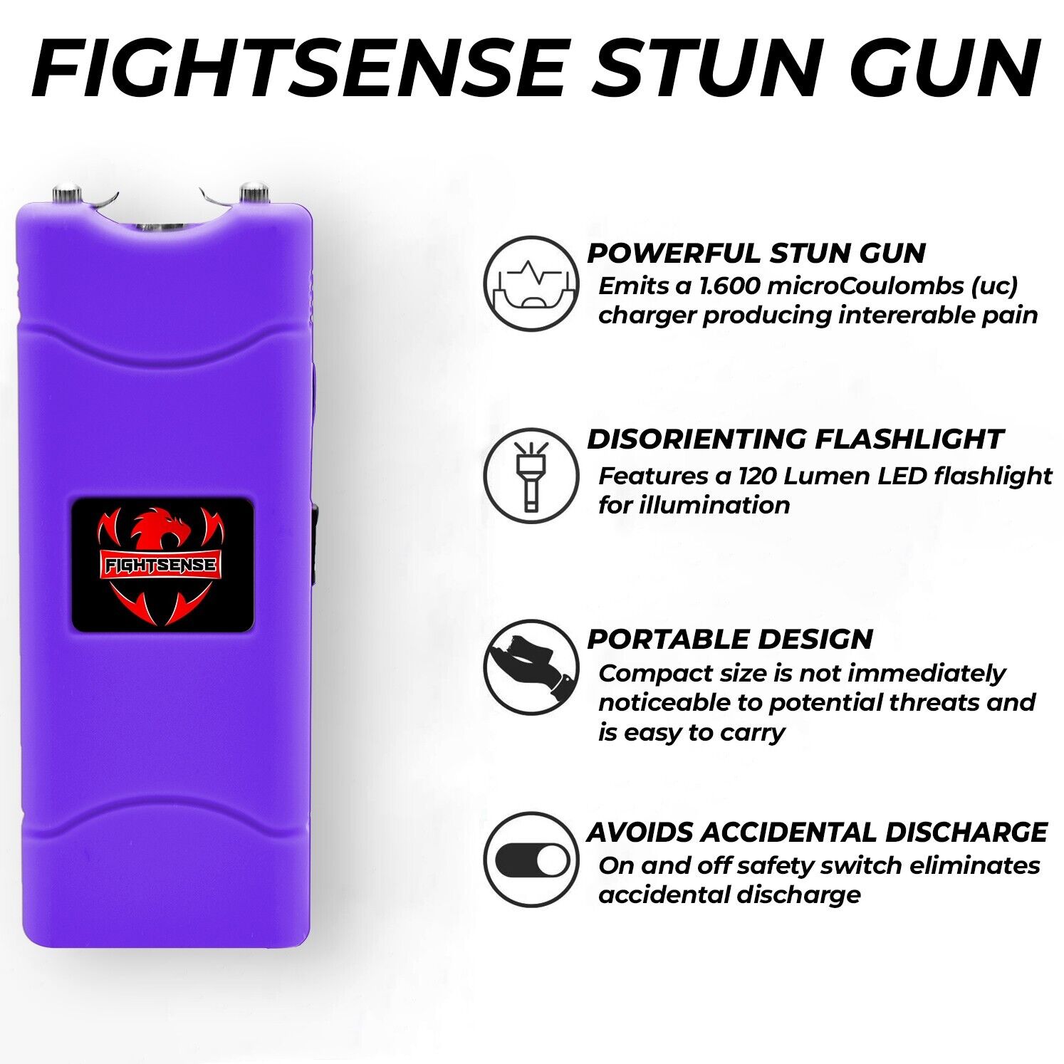 Mini Stun Gun and Pepper Spray Combo for Self Defense -Extremely Powerful New