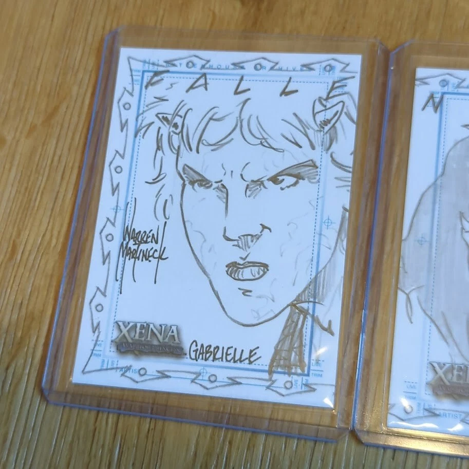 Xena Art & Images Warren Martineck Sketch Card Set of 3 Fallen Angel Puzzle - Image 2 of 4