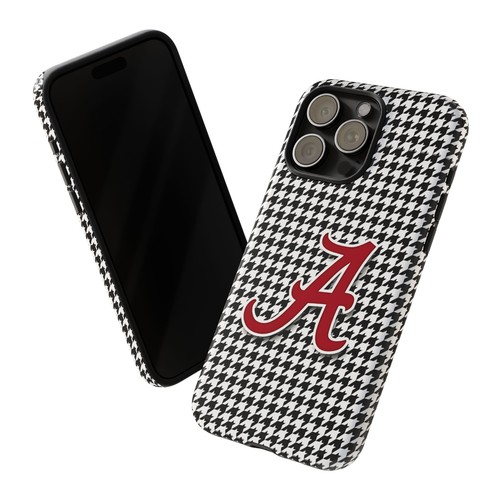 Alabama Houndstooth Phone Case, Tough Cases, College Fan Gear, Initial A - 第 65/266 張圖片