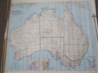 Map of Australia on Cloth - National Geographic 1948.