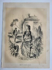 Old Vintage Print Tales of the Boarder Scotland c1860 Guilty or not Guilty