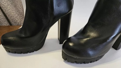 Fashion Nova Ankle Boots Do The Talking Bootie Black Veronica Sz 8 Shoe Zip Cute - Picture 9 of 10