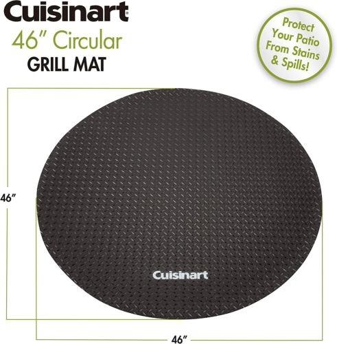 NEW! Cuisinart CGMT-046, 46" Circular Grill Mat, Mat - 46 inch, Black - Picture 1 of 3