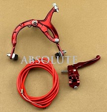 ALL RED OLD SCHOOL BMX BIKE MX REAR BRAKE LEV...