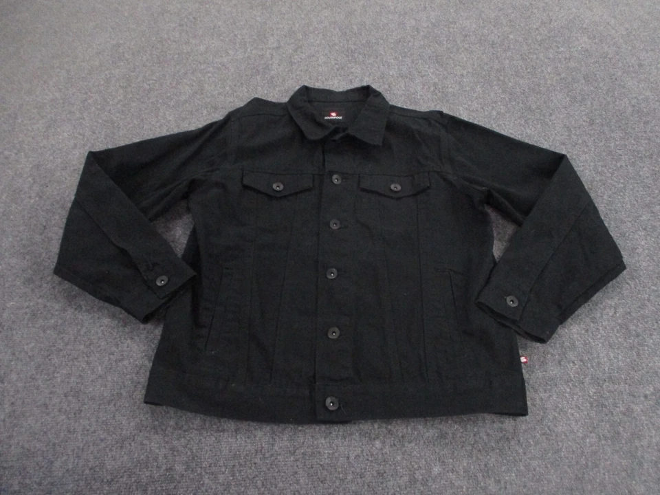 Southpole Jacket Adult L Black Denim Jean Trucker Streetwear Workwear Y2K Mens - Image 2 of 4