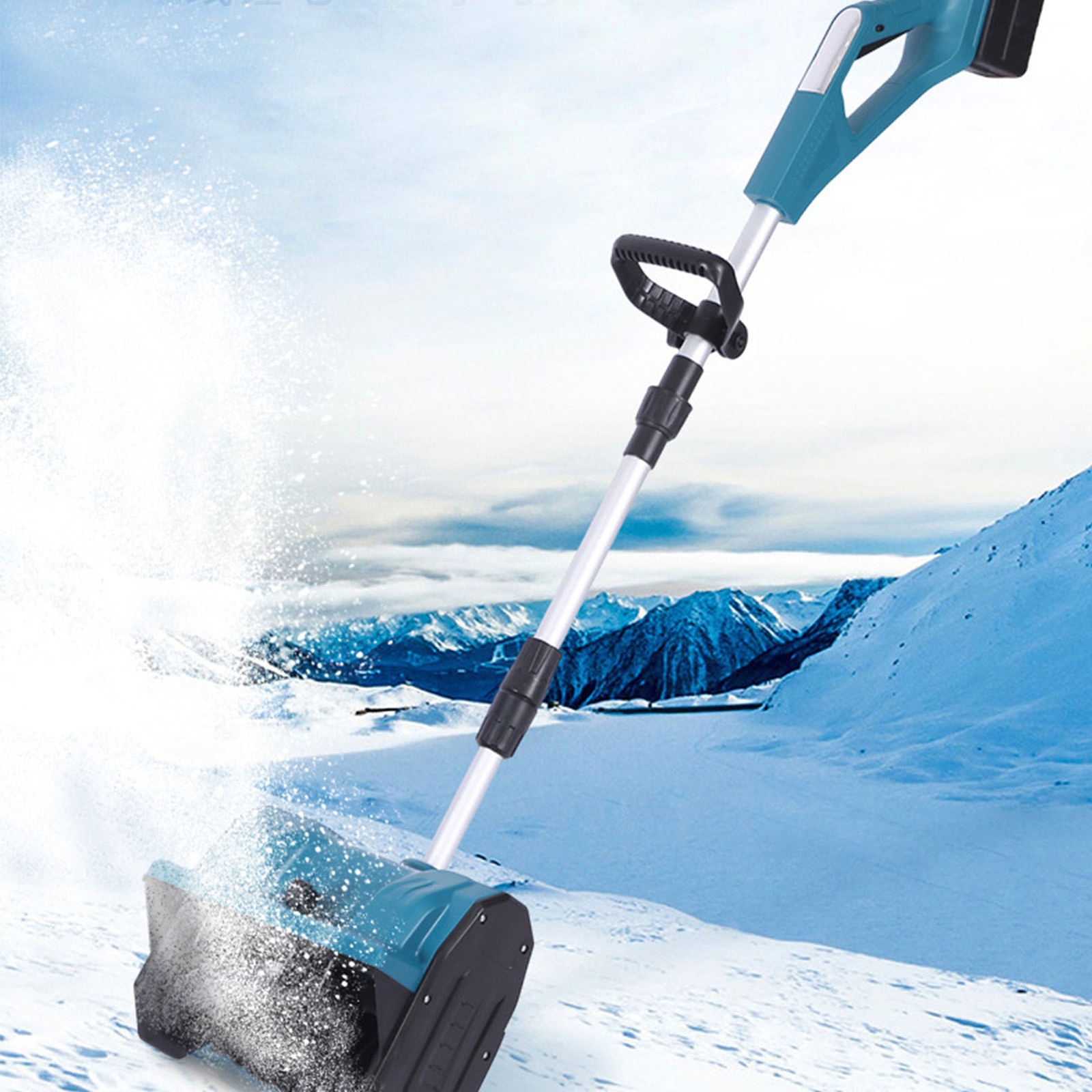 21V Cordless Electric Snow Shovel with 12.5in Brush & Brushed Motor
