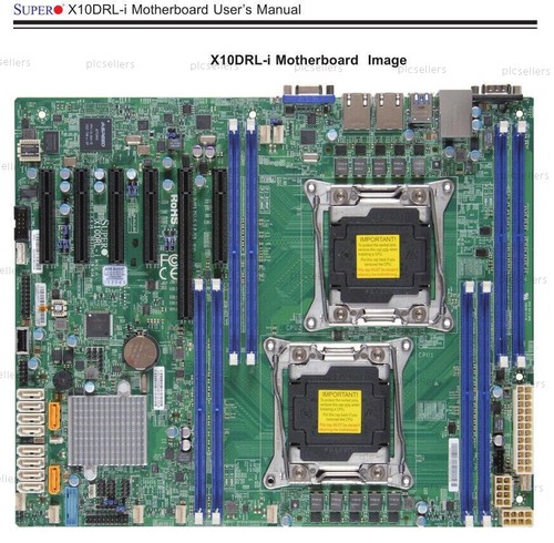 Supermicro X10DRL-I X10DRL-i Server Motherboard LGA 2011 DDR4 C612 Used - 第 1/5 張圖片