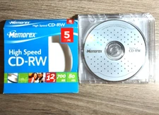 1Pc Memorex High-Speed CD-RW – 700MB 80min 12x – 1 Disk | Rewritable