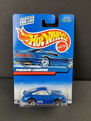 Porsche Carrera 2000 Hot Wheels azul blanco 3 velocidades #146 exótico coche diecast 27112 🚘 - Imagen 1 de 9