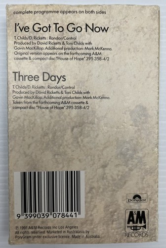 Toni Childs I’ve Got To Go Now Cassette Tape Single 390 784-4 A&M 1991 Cassingle - Picture 12 of 24