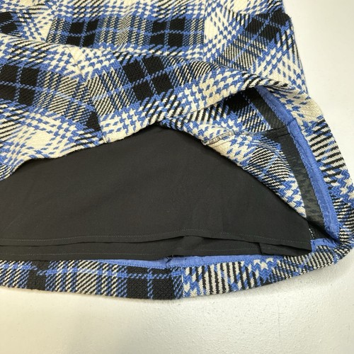 Anthropologie Maeve Skirt Womens 6 Blue Plaid Mini Lined Pockets Academia Preppy - Picture 9 of 11