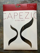 Capezio Black Blk Footless Tights Size S/M 1817 Ultra Soft Matte Semi-Opaque Wm