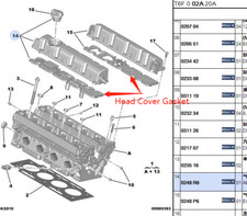 Citroen Engine Cylinder Head Cover Gasket for C3 C4 C5 0249C7 0249C8
