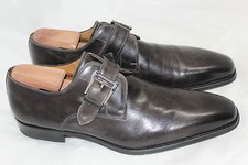 Hombres Magnanni Marco Monje Correa Mocasín Zapato Hebilla 10.5M Catalux Cuero Gris (R5)