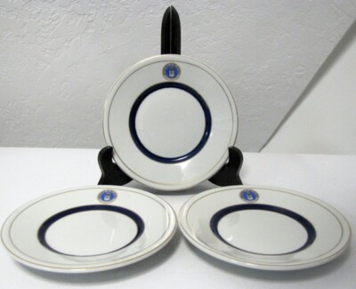 Lot Of Three (3) Shenango 6 1/2'' Restaurant Ware Dept. Of Air Force Plates VGC