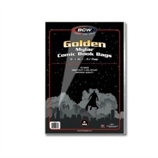 Pack of 50 BCW Golden Age Comic Book Mylar Bags 2 Mil - 8x10.5 mylars sleeves