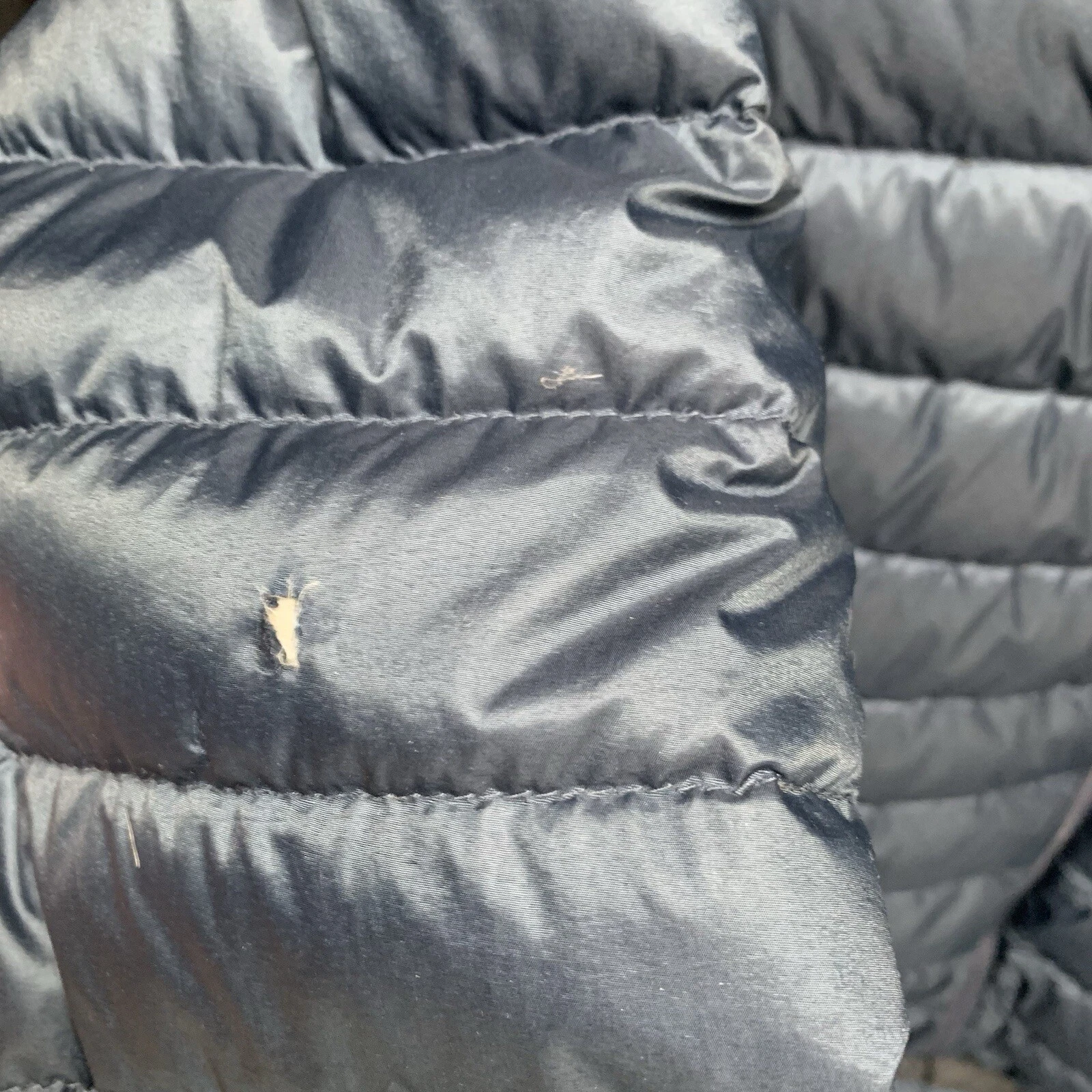 lole hooded puffer down drawstring waist jacket