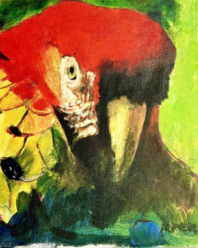 Original Signed Parrot Painting ‘Formidable’ Not A Polly Want A Cracker Bird - Picture 2 of 5