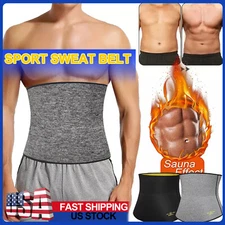 Sweat Sauna Slimming Men Body Shaper Trimmer Waist Trainer Cincher Fat Burn Belt