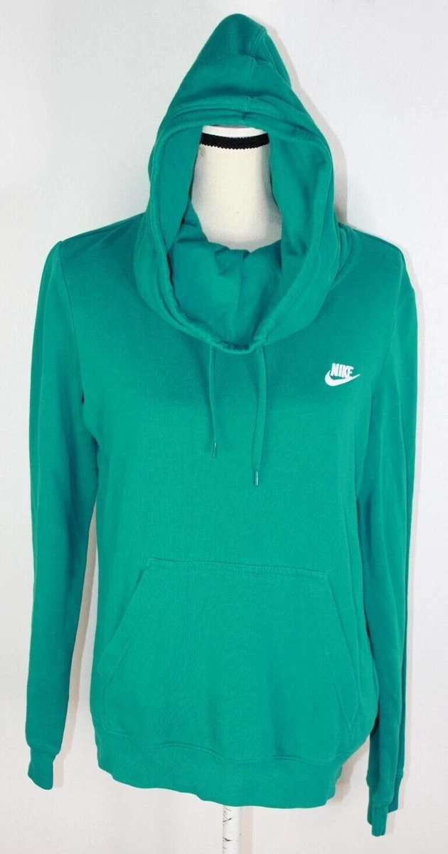 Nike Classic Logo Turquoise Hoodie Women s Size L eBay