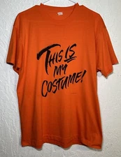 VTG 1989 This Is My Costume Hallmark Halloween Orange Single Stitch T-shirt | XL