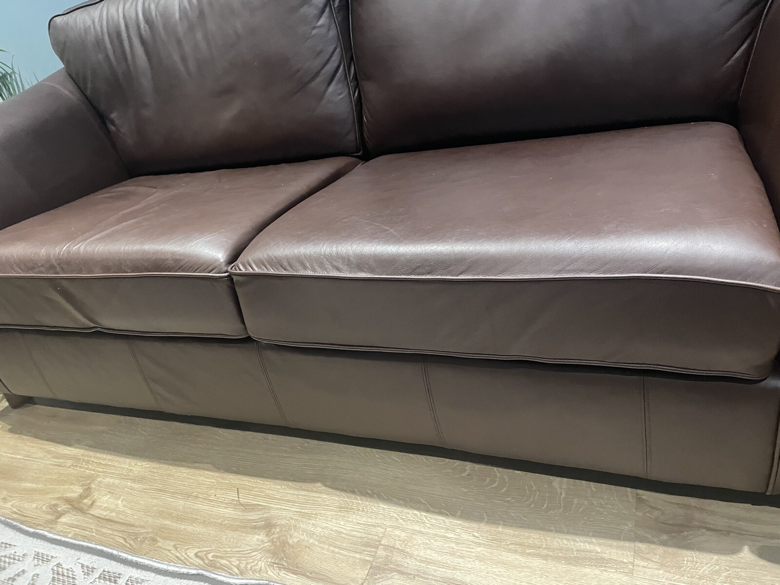 Marks and Spencer (M&S) 'Abbey' Brown Leather 3 Seater Sofa eBay