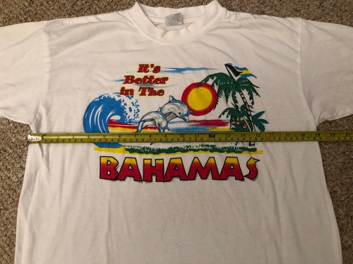 It's Better in the Bahamas T Shirt White Dorsett Vintage Tag Size Medium NWOT - Picture 4 of 6