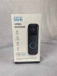 Blink Sonnette de porte vidéo 1080p HD, Batterie ou filaire, audio bidirectionnel, fonctionne avec Alexa