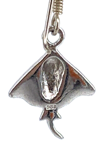 Stingray Pendant Earrings Set 925 Sterling Fire Opal Inlay - Picture 11 of 12