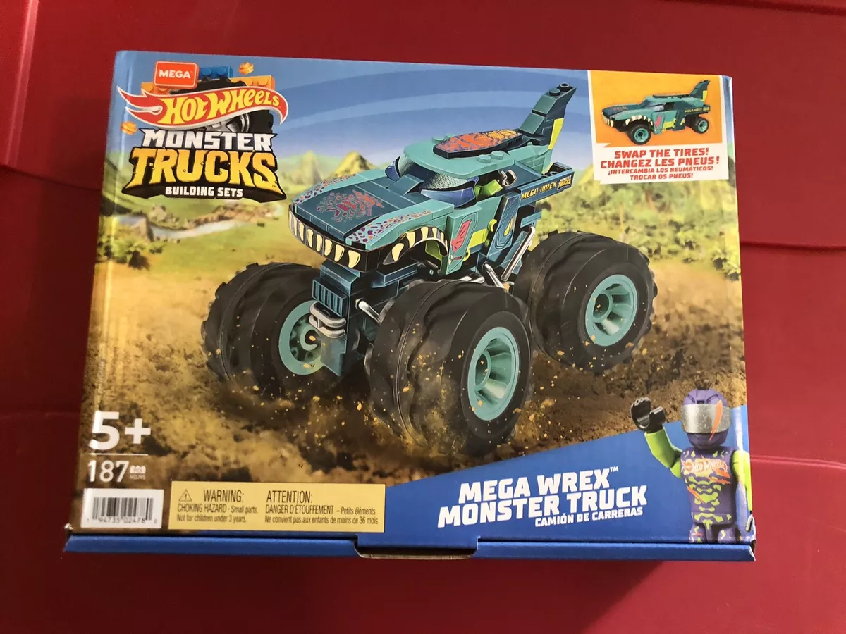 MEGA Hot Wheels Mega-Wrex Monster Truck Building Set with 1 Figure (187  Pieces) 