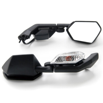 Black Turn Signal Mirrors Left & Right For 2008-2009 Kawasaki