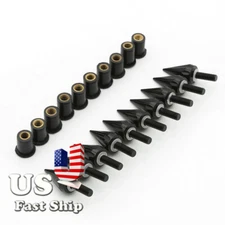 Universal  5mm Fairing Windshield Bolt Windscreen Mounting Screw Kit M5 Black