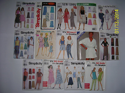 Simplicity Patterns Women Skirt (many), Jacket Pants Shorts Tops Cover-Up UNCUT
