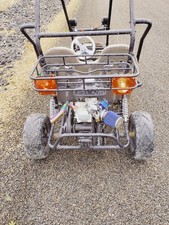 Coleman Off Road Gas Go-Kart Dual Seats Roll Cage Custom Exhaust LED Lights