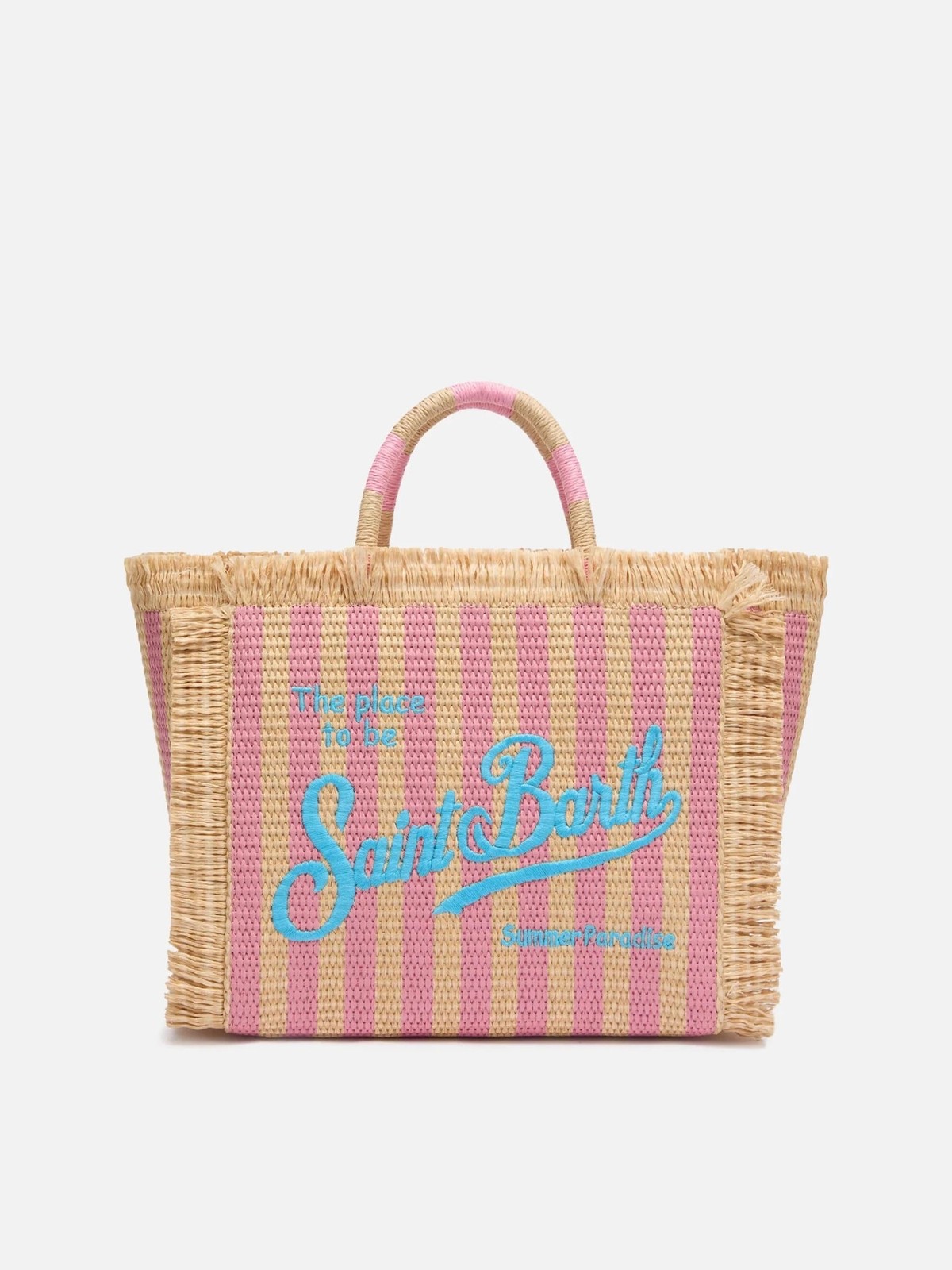 Borsa MC2 Saint Barth in paglia Colette a Righe