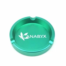 Aluminum GREEN Ashtray Canabyx High Temperature Resistant  3.54" Great for Gift