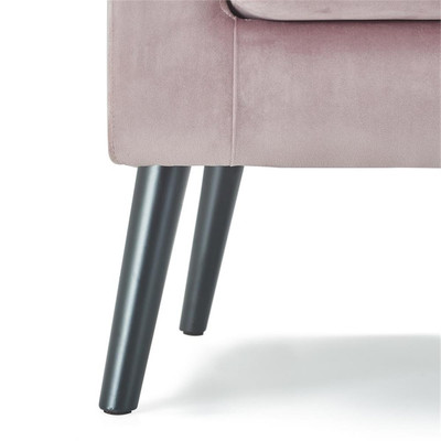 Adore Decor Ivey Tufted Velvet Accent Chair in Pink