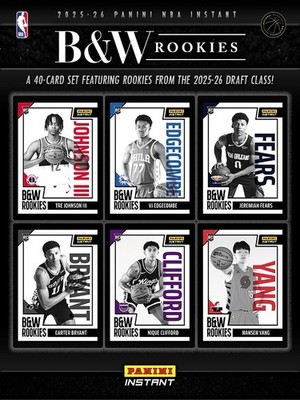 2025-26 Panini Instant Basketball BLACK WHITE ROOKIES SP