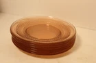 6 Anchor Hocking Pink Depression Glass Salad Plates 8" Round