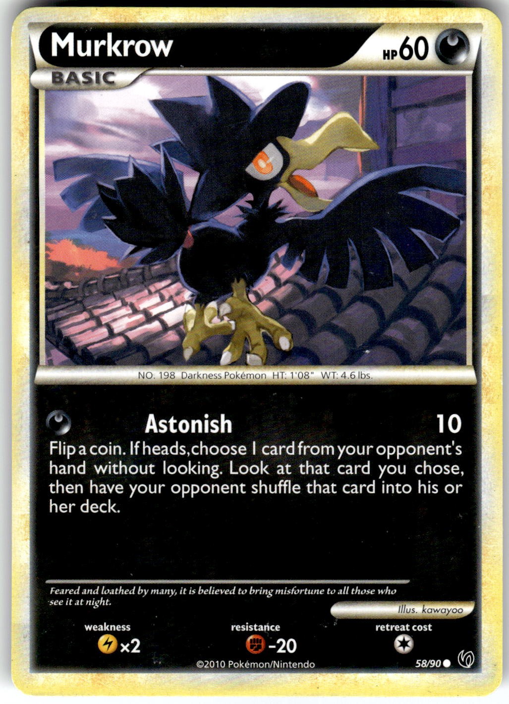Murkrow (58) Undaunted 58/90 2010 NM