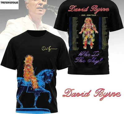 Special New David Byrne 2026 Tour Who Is The Sky All Over Print 3D